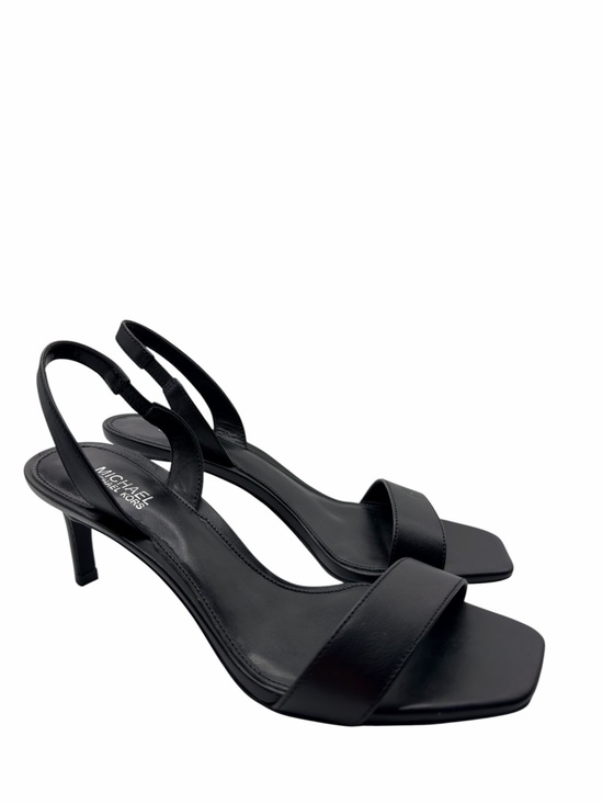 Michael Kors Shoes - Michael Kors Black Leather Slingback Heels Size 5.5